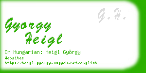 gyorgy heigl business card