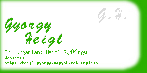 gyorgy heigl business card